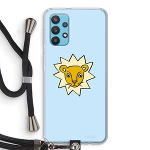 CaseCompany Kleine leeuw: Samsung Galaxy A32 4G Transparant Hoesje met koord