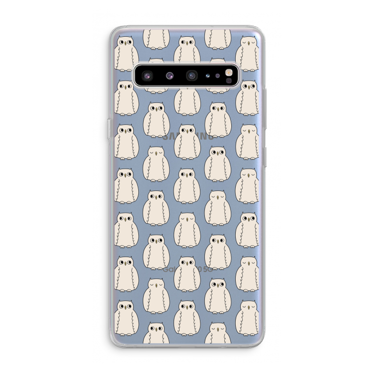CaseCompany Uilen: Samsung Galaxy S10 5G Transparant Hoesje