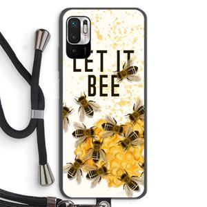 CaseCompany Let it bee: Xiaomi Redmi Note 10 5G Transparant Hoesje met koord