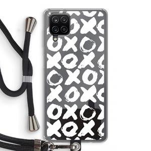 CaseCompany XOXO: Samsung Galaxy A12 Transparant Hoesje met koord