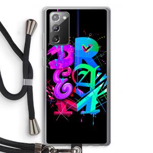 CaseCompany Dream: Samsung Galaxy Note 20 / Note 20 5G Transparant Hoesje met koord