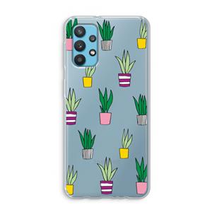 CaseCompany Sanseveria: Samsung Galaxy A32 4G Transparant Hoesje