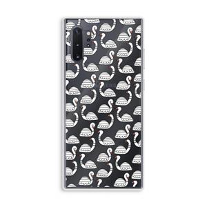 CaseCompany Zwanen: Samsung Galaxy Note 10 Plus Transparant Hoesje