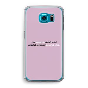 CaseCompany uw waarde daalt niet: Samsung Galaxy S6 Transparant Hoesje