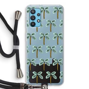CaseCompany Paradise: Samsung Galaxy A32 4G Transparant Hoesje met koord