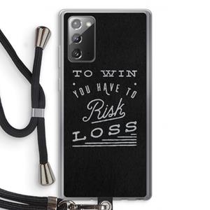 CaseCompany Risk loss: Samsung Galaxy Note 20 / Note 20 5G Transparant Hoesje met koord