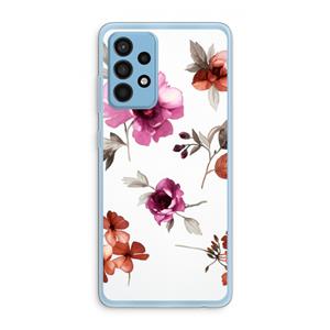 CaseCompany Geschilderde bloemen: Samsung Galaxy A52 Transparant Hoesje