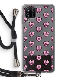 CaseCompany GIRL POWER: Samsung Galaxy A12 Transparant Hoesje met koord
