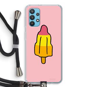 CaseCompany Raketijsje: Samsung Galaxy A32 4G Transparant Hoesje met koord