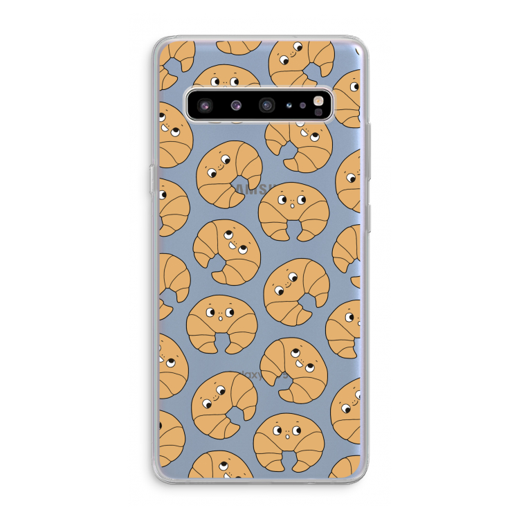 CaseCompany Croissant: Samsung Galaxy S10 5G Transparant Hoesje