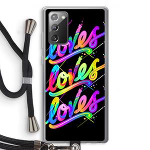 CaseCompany Loves: Samsung Galaxy Note 20 / Note 20 5G Transparant Hoesje met koord
