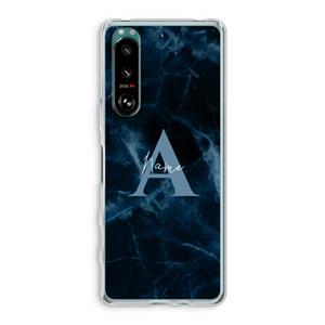 CaseCompany Midnight Marble: Sony Xperia 5 III Transparant Hoesje