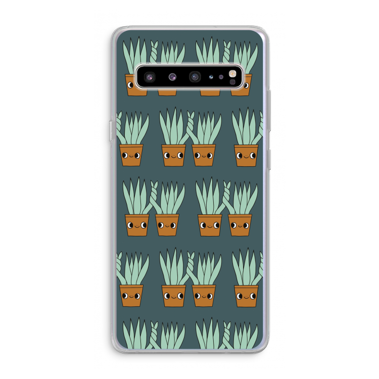 CaseCompany Sansevieria: Samsung Galaxy S10 5G Transparant Hoesje