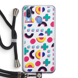 CaseCompany 8-bit N°2: Samsung Galaxy A40 Transparant Hoesje met koord