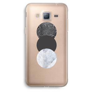 CaseCompany Marmeren cirkels: Samsung Galaxy J3 (2016) Transparant Hoesje