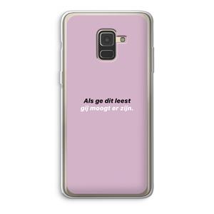 CaseCompany gij moogt er zijn: Samsung Galaxy A8 (2018) Transparant Hoesje