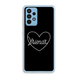 CaseCompany Friends heart black: Samsung Galaxy A52 Transparant Hoesje