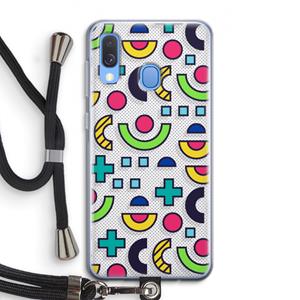CaseCompany 8-bit N°6: Samsung Galaxy A40 Transparant Hoesje met koord