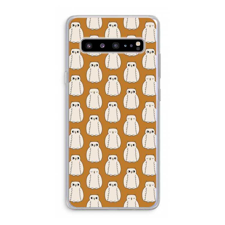 CaseCompany Uilen: Samsung Galaxy S10 5G Transparant Hoesje