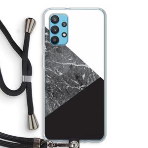 CaseCompany Combinatie marmer: Samsung Galaxy A32 4G Transparant Hoesje met koord