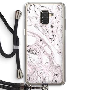 CaseCompany Mengelmoes: Samsung Galaxy A8 (2018) Transparant Hoesje met koord