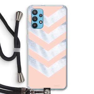 CaseCompany Marmeren pijlen: Samsung Galaxy A32 4G Transparant Hoesje met koord