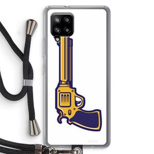 CaseCompany Pew Pew Pew: Samsung Galaxy A42 5G Transparant Hoesje met koord