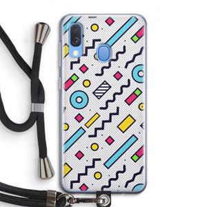 CaseCompany 8-bit N°8: Samsung Galaxy A40 Transparant Hoesje met koord