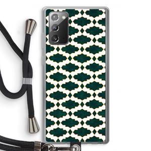 CaseCompany Moroccan tiles: Samsung Galaxy Note 20 / Note 20 5G Transparant Hoesje met koord