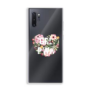 CaseCompany GRL PWR Flower: Samsung Galaxy Note 10 Plus Transparant Hoesje