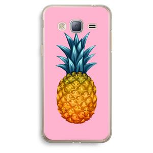CaseCompany Grote ananas: Samsung Galaxy J3 (2016) Transparant Hoesje