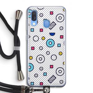 CaseCompany 8-bit N°9: Samsung Galaxy A40 Transparant Hoesje met koord