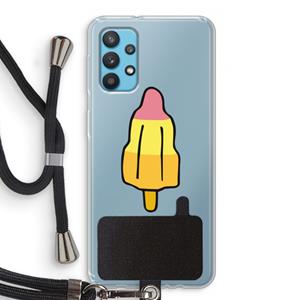 CaseCompany Raketijsje: Samsung Galaxy A32 4G Transparant Hoesje met koord