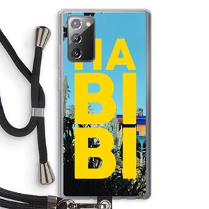 CaseCompany Habibi Majorelle : Samsung Galaxy Note 20 / Note 20 5G Transparant Hoesje met koord