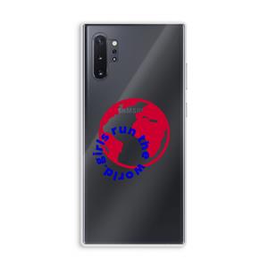 CaseCompany Run The World: Samsung Galaxy Note 10 Plus Transparant Hoesje