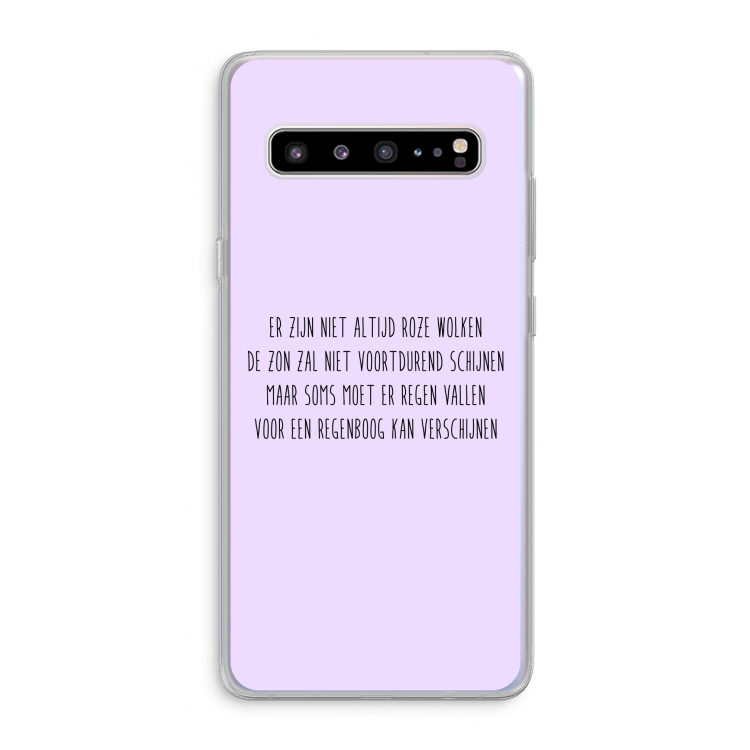CaseCompany Regenboog: Samsung Galaxy S10 5G Transparant Hoesje
