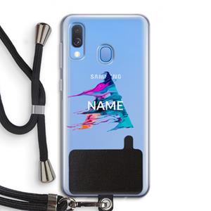 CaseCompany Abstract Spectrum: Samsung Galaxy A40 Transparant Hoesje met koord
