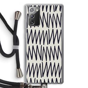 CaseCompany Marrakech Zigzag: Samsung Galaxy Note 20 / Note 20 5G Transparant Hoesje met koord