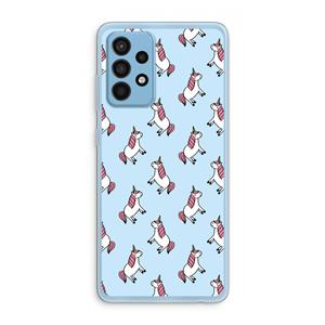CaseCompany Eenhoorns overal: Samsung Galaxy A52 Transparant Hoesje
