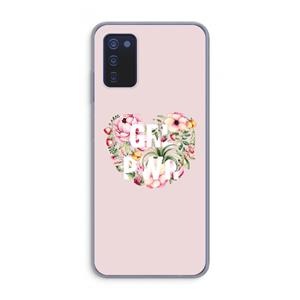 CaseCompany GRL PWR Flower: Samsung Galaxy A03s Transparant Hoesje