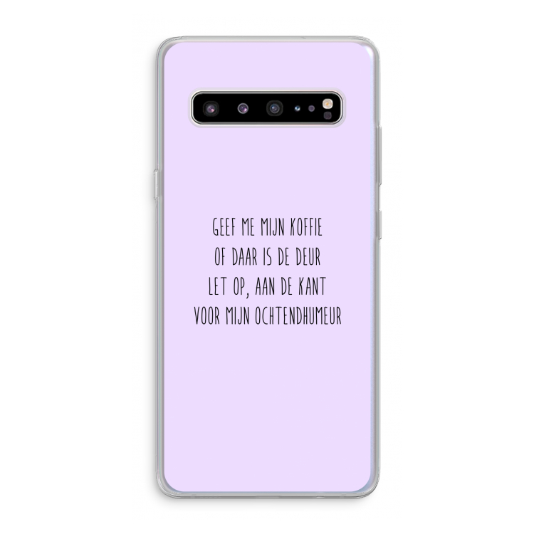 CaseCompany Ochtendhumeur: Samsung Galaxy S10 5G Transparant Hoesje