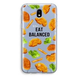 CaseCompany Eat Balanced: Samsung Galaxy J5 (2017) Transparant Hoesje