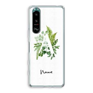 CaseCompany Green Brush: Sony Xperia 5 III Transparant Hoesje