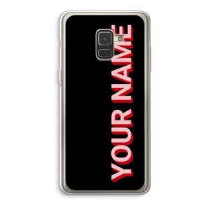 CaseCompany Namecase: Samsung Galaxy A8 (2018) Transparant Hoesje