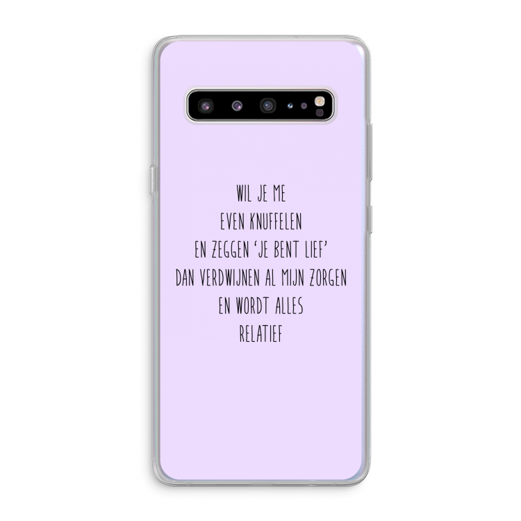 CaseCompany Relatief: Samsung Galaxy S10 5G Transparant Hoesje