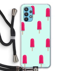 CaseCompany Waterijsje: Samsung Galaxy A32 4G Transparant Hoesje met koord