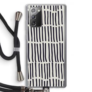 CaseCompany Moroccan stripes: Samsung Galaxy Note 20 / Note 20 5G Transparant Hoesje met koord