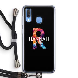 CaseCompany Abstract Spectrum: Samsung Galaxy A40 Transparant Hoesje met koord