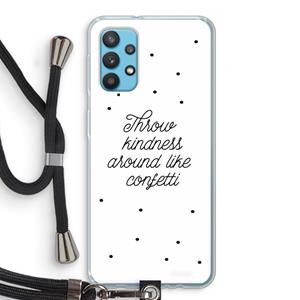 CaseCompany Confetti: Samsung Galaxy A32 4G Transparant Hoesje met koord