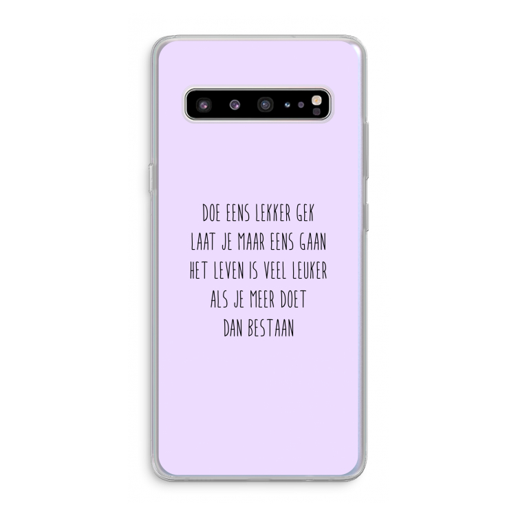 CaseCompany Gek: Samsung Galaxy S10 5G Transparant Hoesje